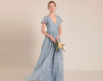 Blue Chiffon Dress